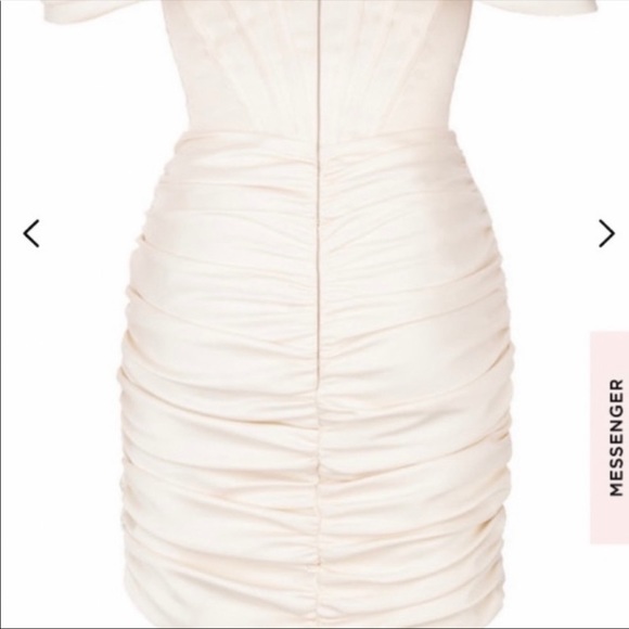 House of CB Dresses House Of Cb Coraline Ivory Satin Corset Dress